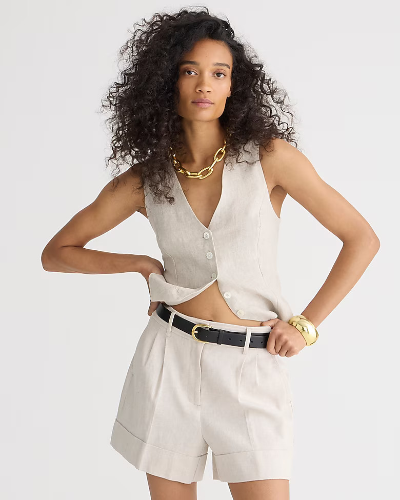 Remi short in stretch linen blend | J. Crew US