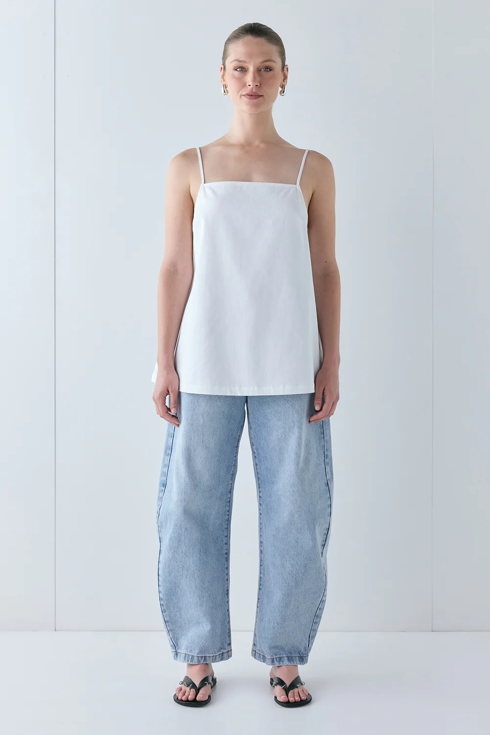 Vivian Tunic Top White | VRG Grl