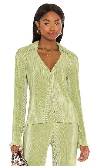 Song of Style Mara Shirt in Green. - size XS (also in M, S, XL) | Revolve Clothing (Global)
