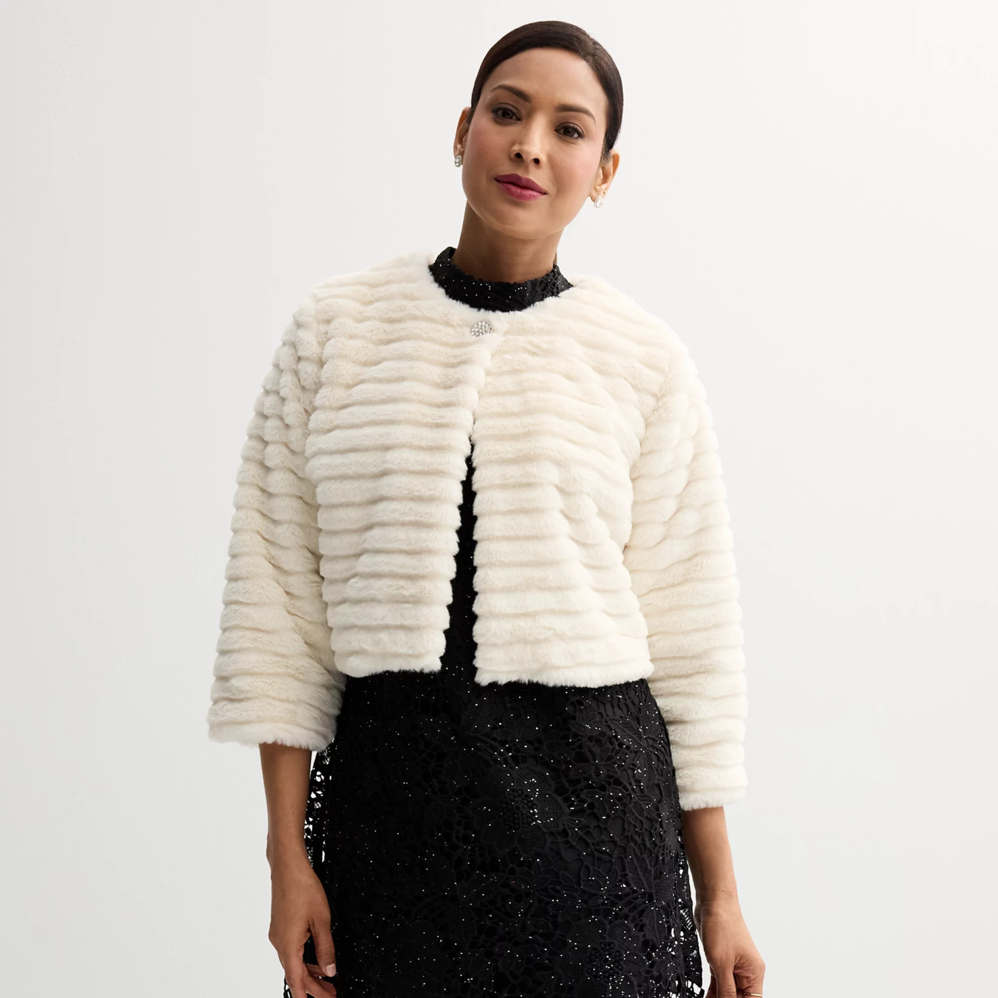 Women's Robbie Bee Wide Ribbed Faux Fur Completer | Kohl's