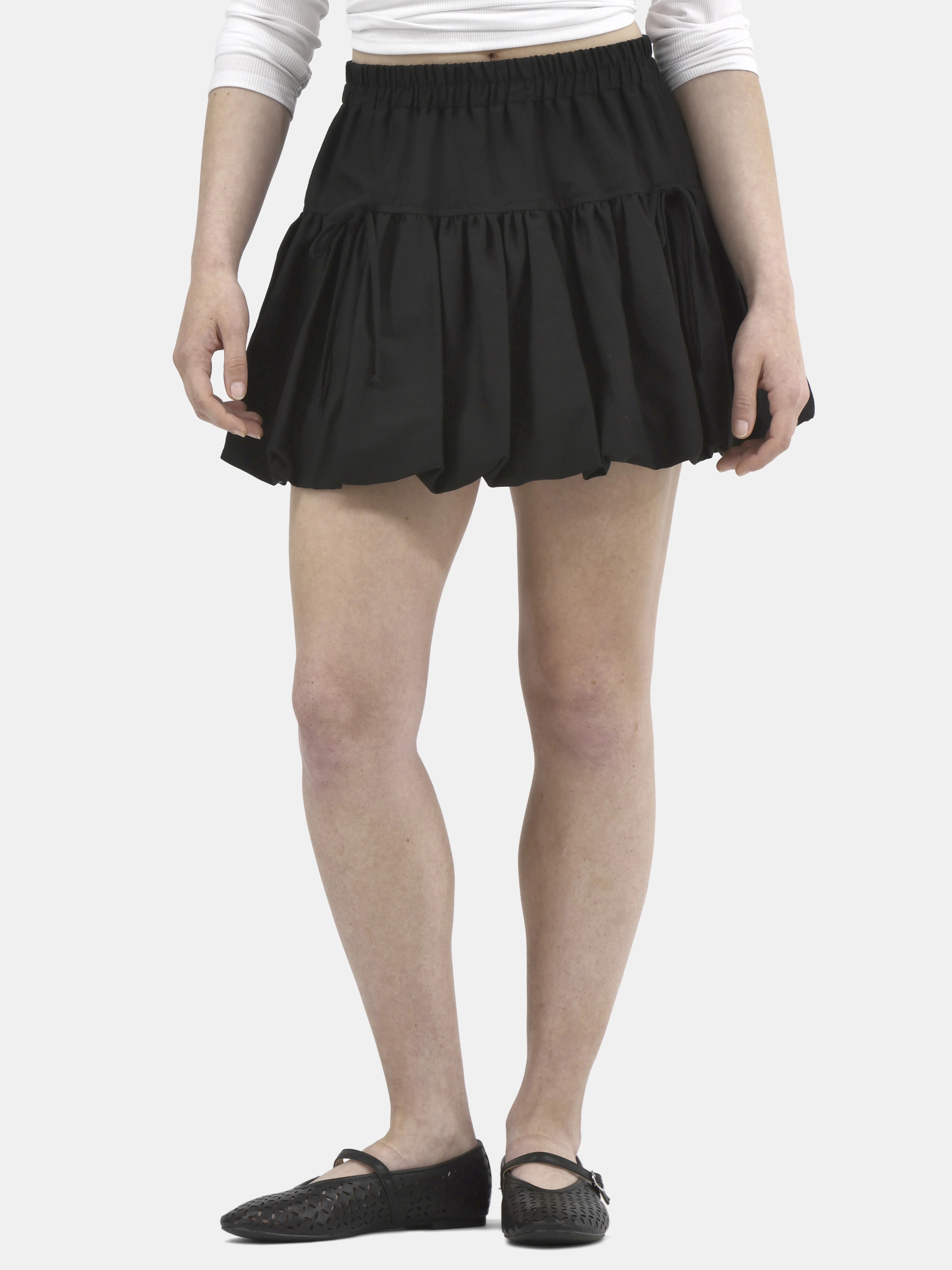 No Boundaries Bubble Mini Skirt with Bows, Women's | Walmart (US)