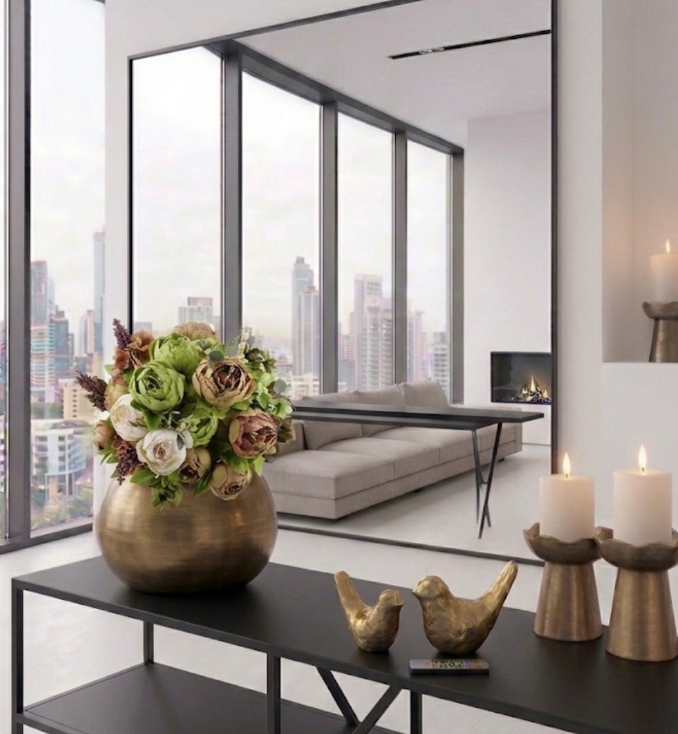 Loving these brass decor pieces and the neutral flowers! 
Candlestick Holders 
Brass Birds 
Faux flowers

#LTKHome
