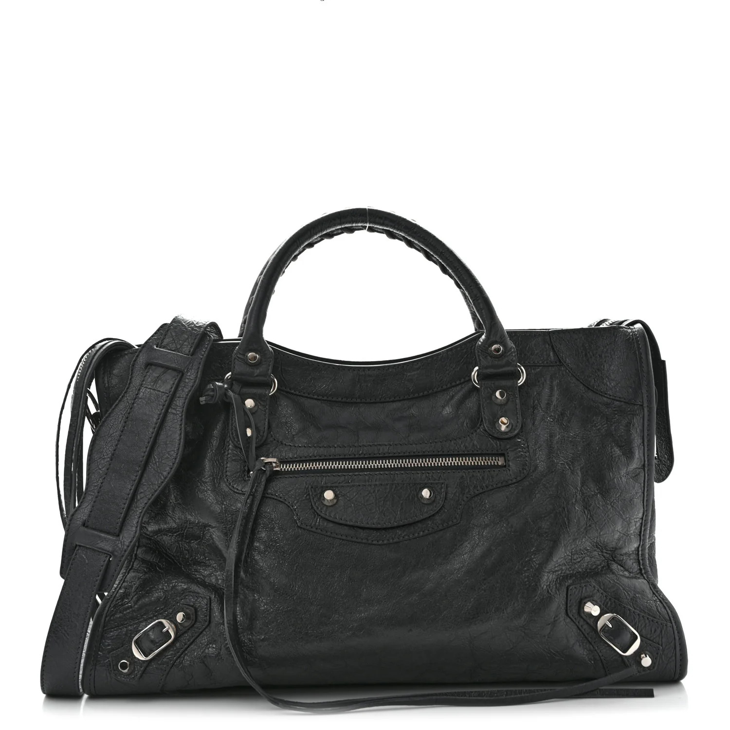 Balenciaga Agneau Classic Silver Hardware City Gris Fossile 1966677 | FASHIONPHILE (US)