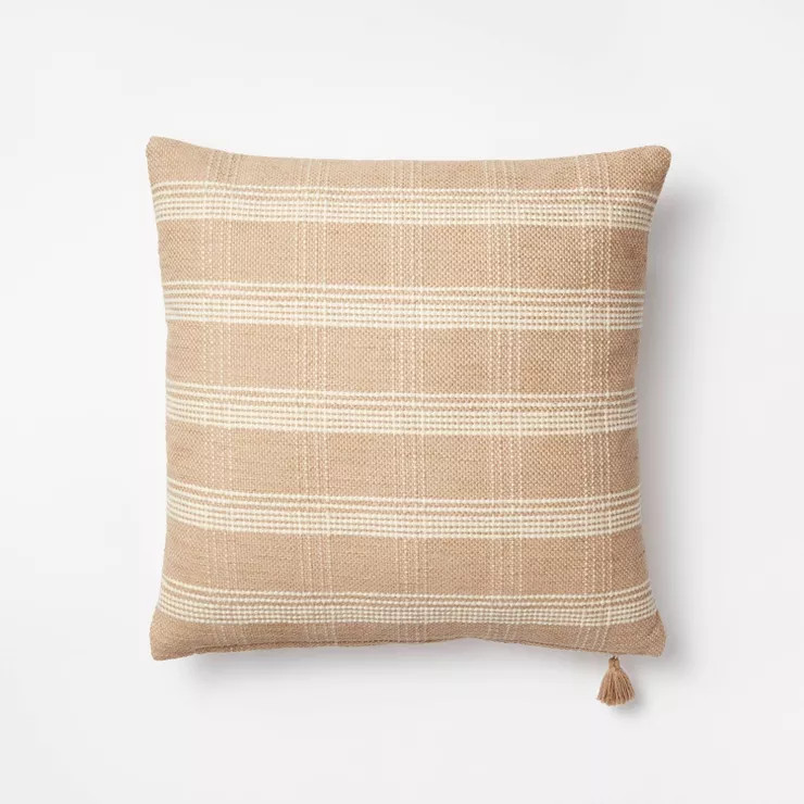 Woven Plaid Throw Pillow with Tassel Zipper -Threshold™ designed with Studio McGee | Target