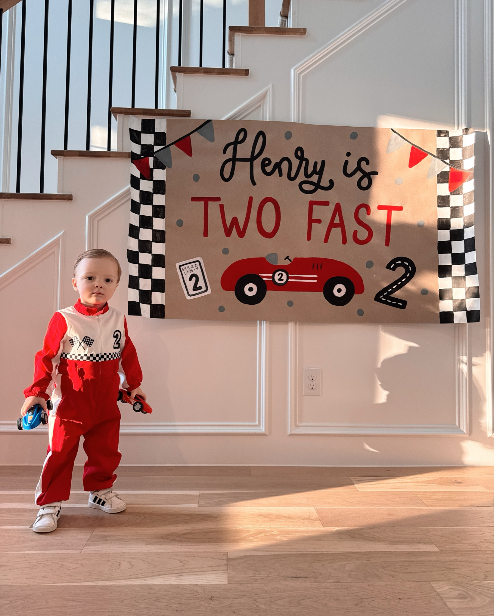 My little racer 🏁🏎️ I cannot believe this outfit is from Amazon - it’s perfect for a second birthday!  

#LTKBaby #LTKKids #LTKmomlife