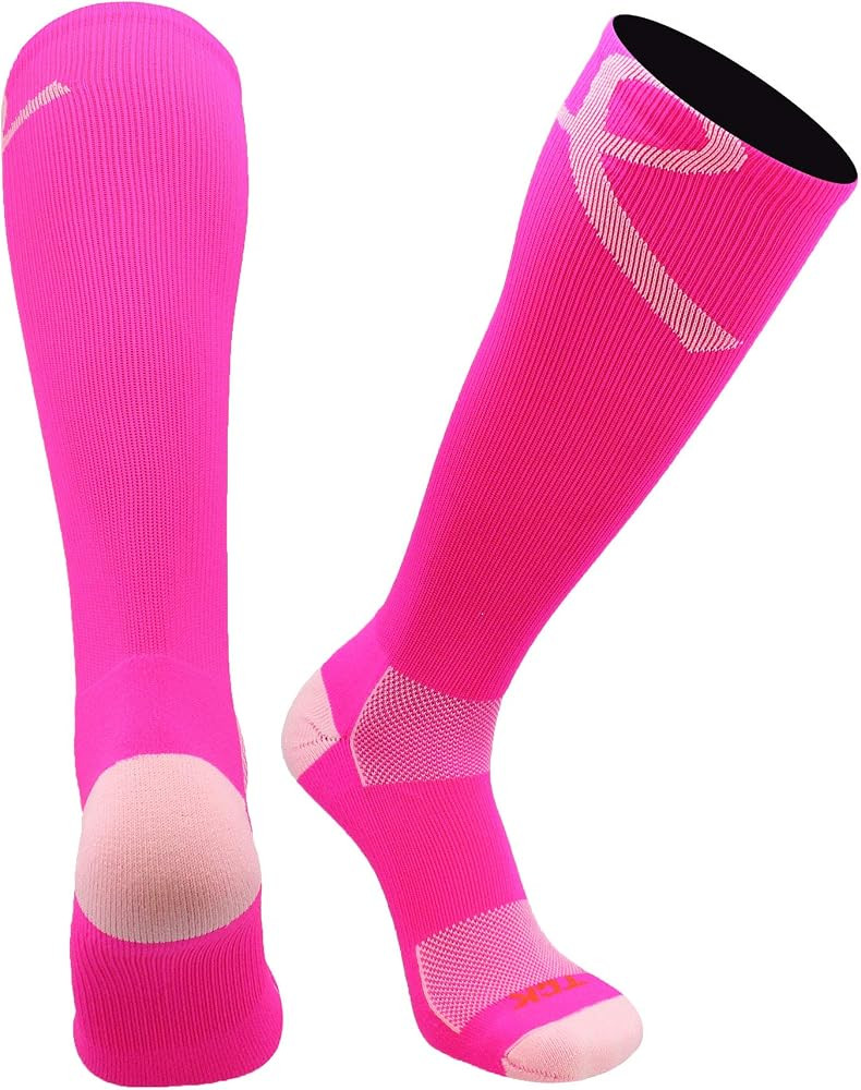TCK Pink Ribbon Awareness Over the Calf Socks | Amazon (US)