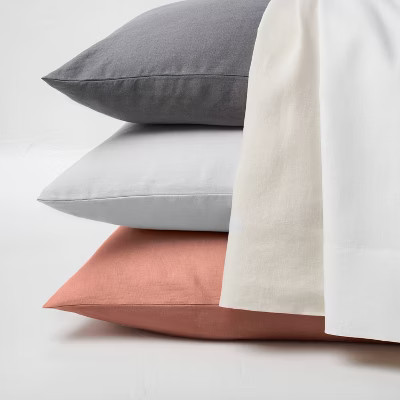 100% Washed Linen Solid Pillowcase Set - Casaluna™ | Target