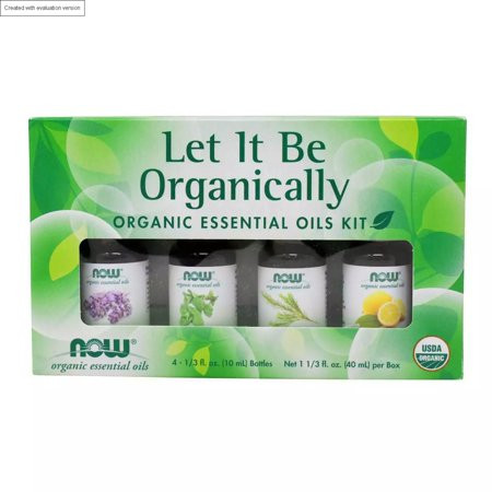 Now Foods Organic Essential Oils Kit - 4 - 1 1/3 Fl Oz Bottles Per Box | Walmart (US)