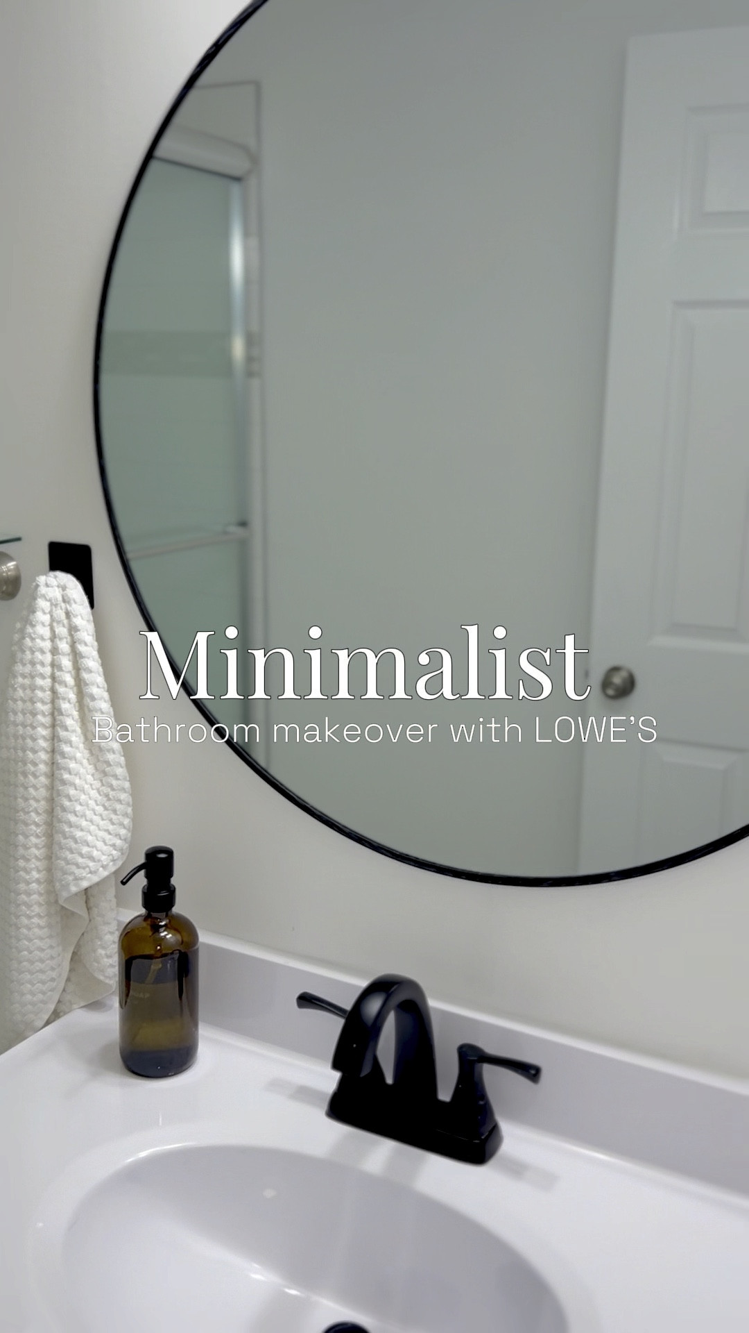 Minimalist bathroom decor with @lowe’s 

Simple yet practical. 

#LTKVideo #LTKHome