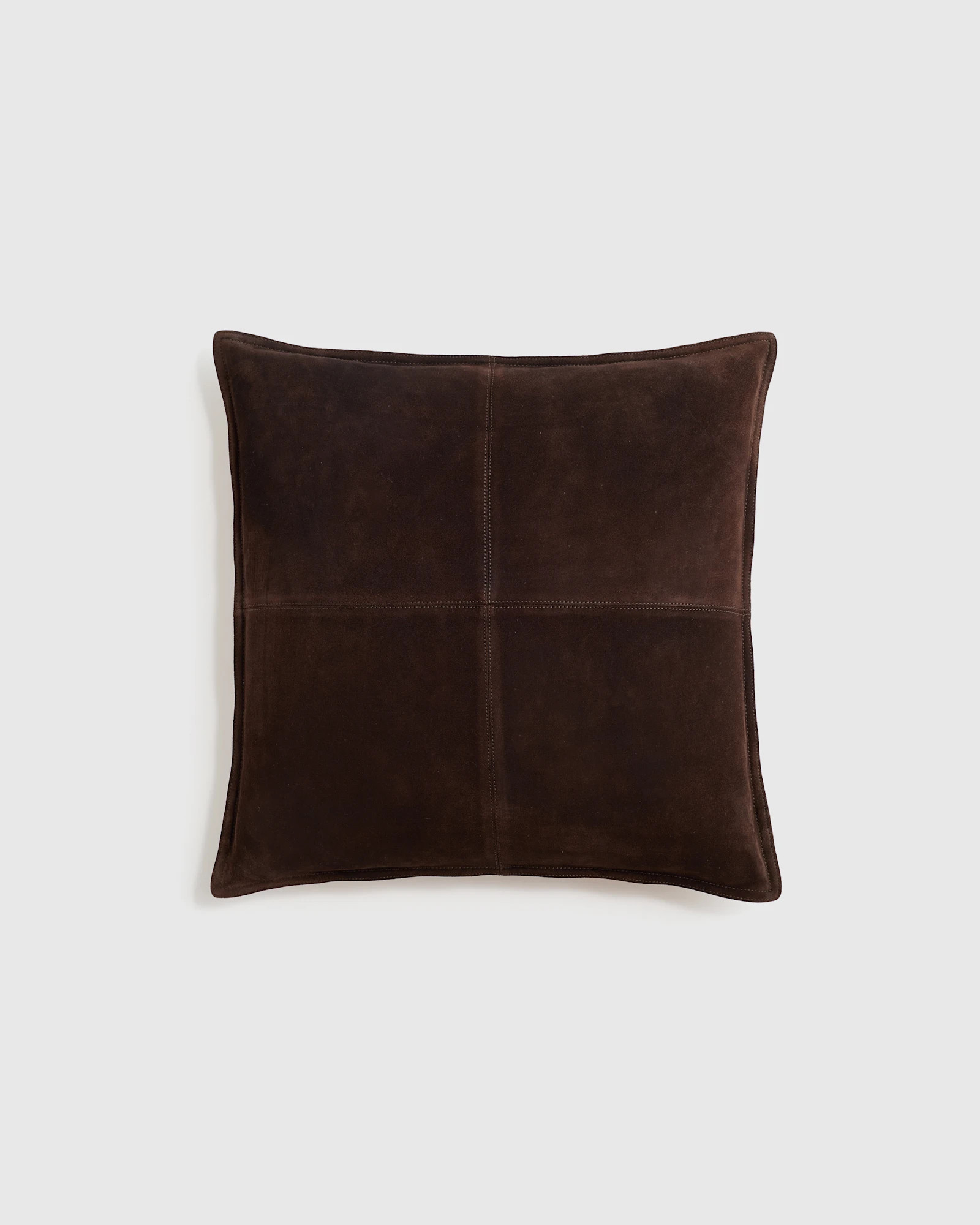 Quince | Pieced Suede Pillow cover in Camel, Size 20x20, Suede Leather | Quince