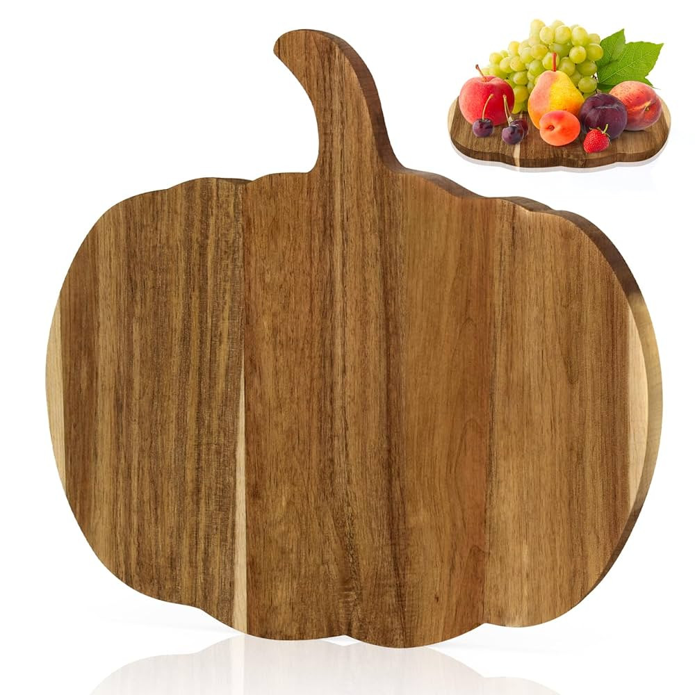 Halloween Pumpkin Wood Cutting Board, Halloween Kitchen Pumpkin Decor Wood Cutting Boards, 12"L x... | Amazon (US)