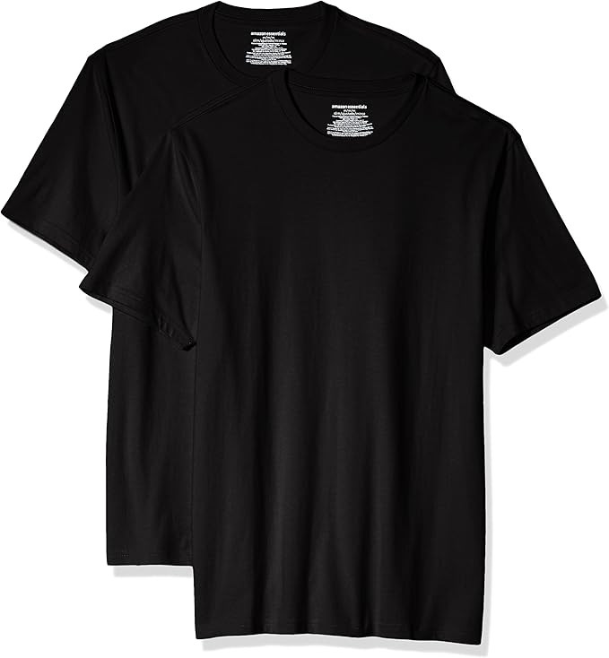 Amazon Essentials Men's Slim-Fit Short-Sleeve Crewneck T-Shirt, Pack of 2 | Amazon (US)