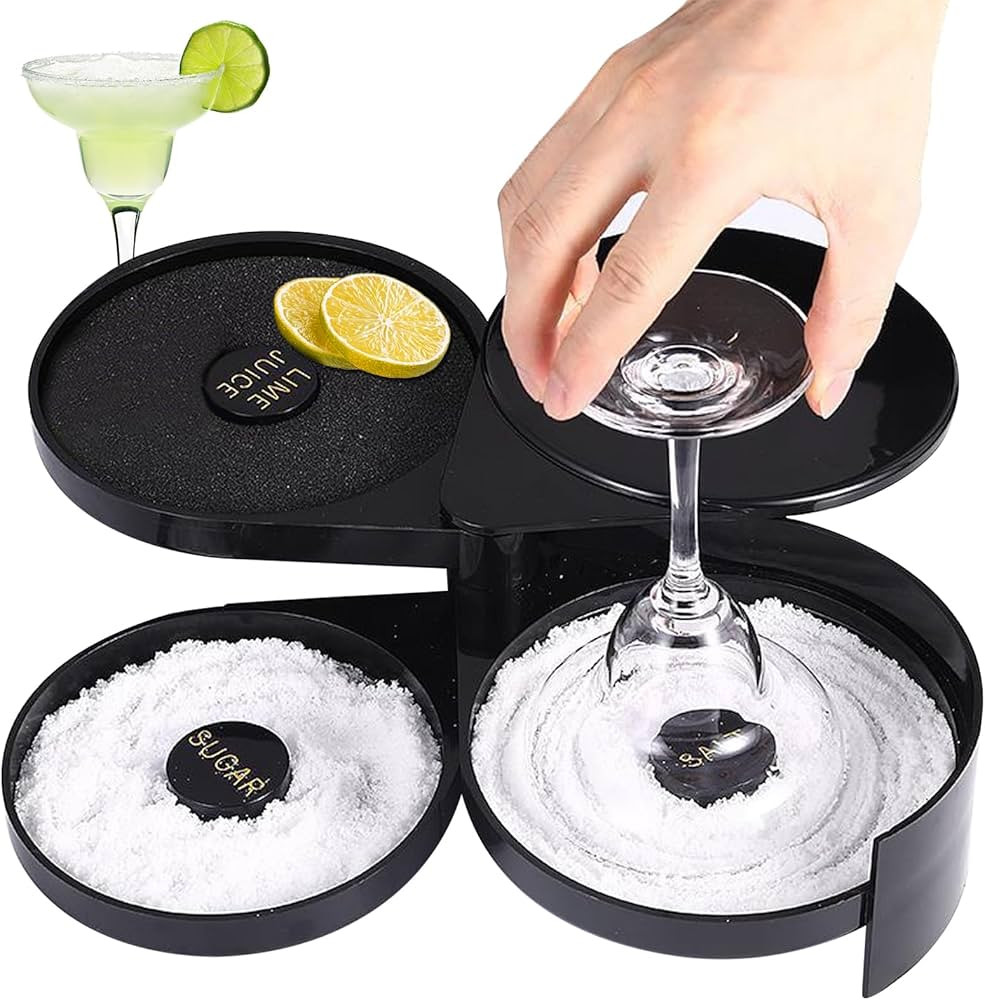 3-Tier Bar Juice Cocktail Seasoning Box with Sponge，for Cocktails and Margarita Mixing,Salt and... | Amazon (US)
