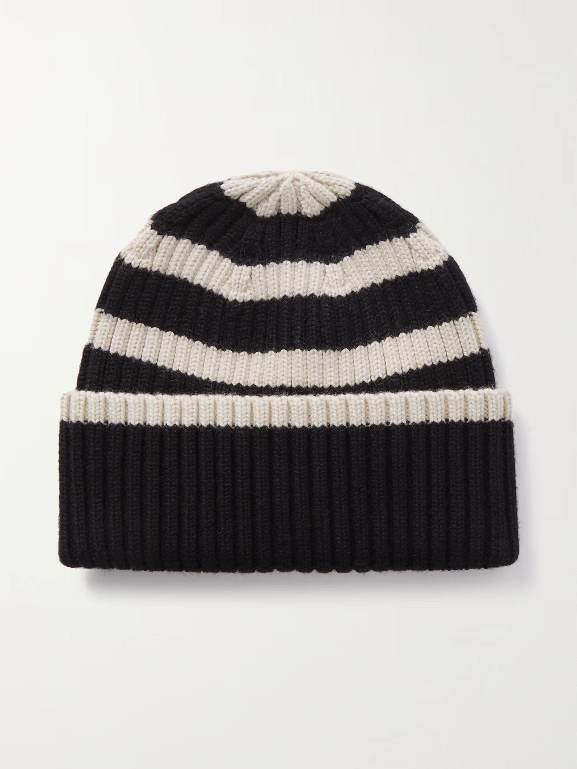 Striped ribbed-knit wool beanie | NET-A-PORTER (US)