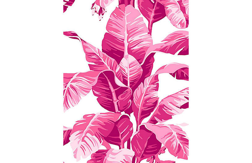 Electric Palm Wallpaper - White - WALLSHOPPE | One Kings Lane