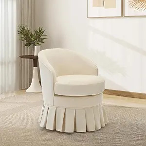 Upholstered Dining Chair,Mid Century Modern Armchair,Vanity Stool,Comfy Single Sofa for Bedroom,L... | Amazon (US)