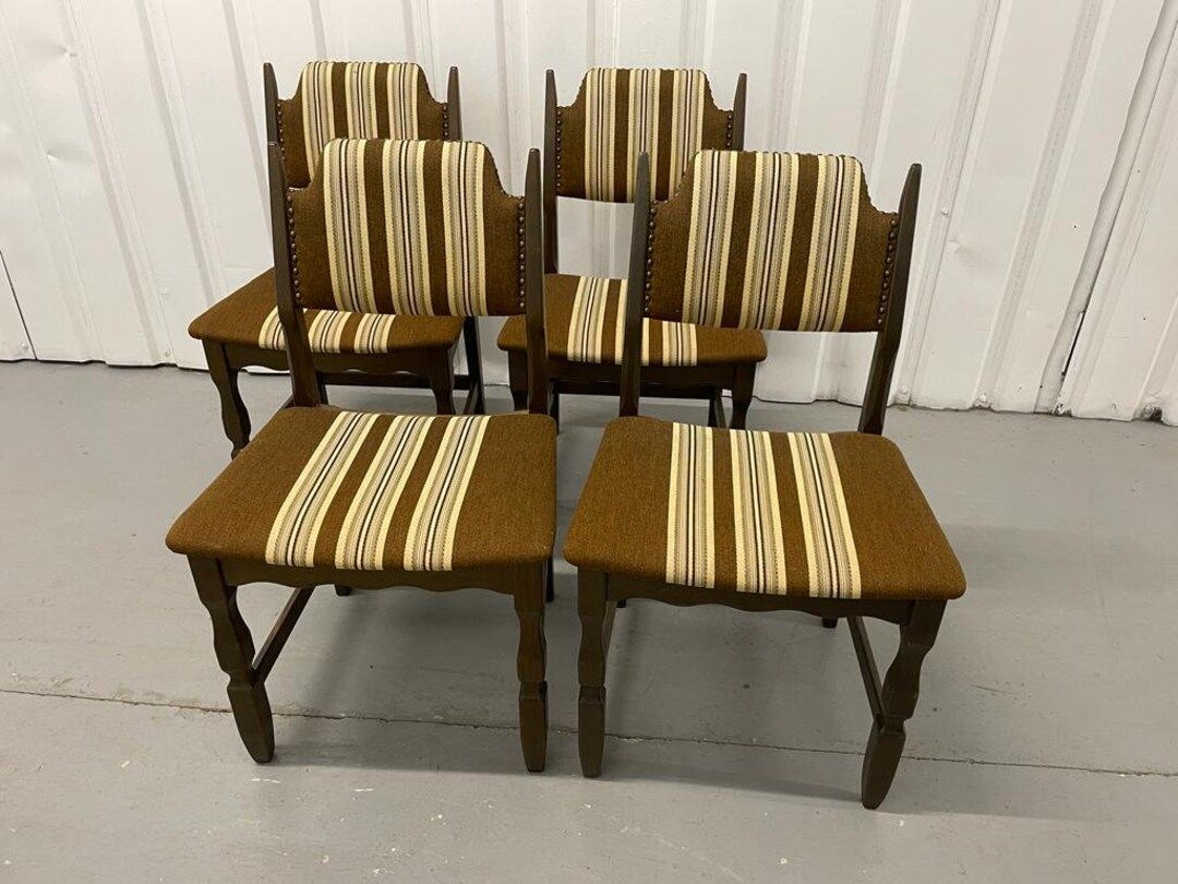Set of Four Oak Dining Chair by Henry Kjærnulf Model 54 - Etsy | Etsy (US)