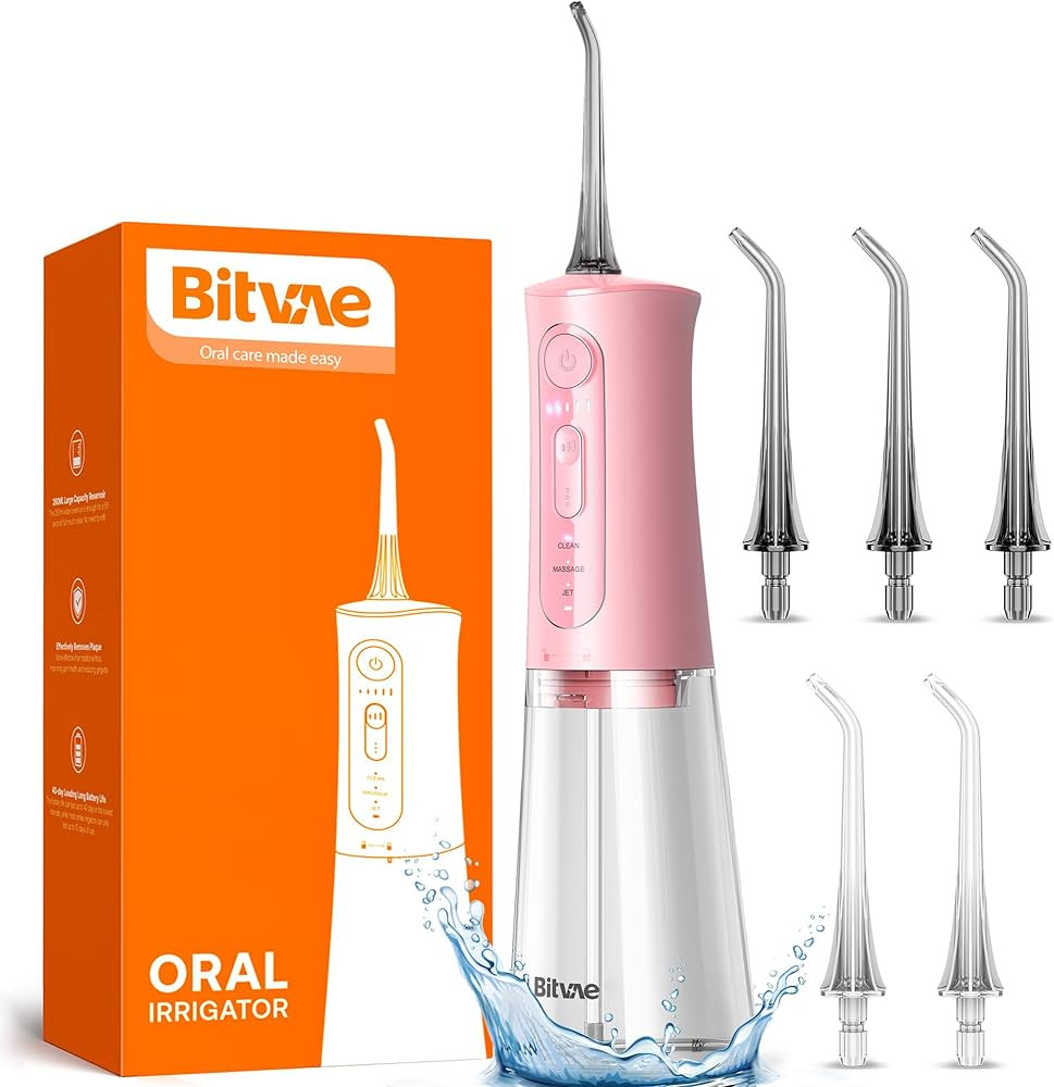 Bitvae Water Dental Flosser Teeth Picks, Cordless Portable Oral Irrigator, Powerful and Rechargea... | Amazon (US)