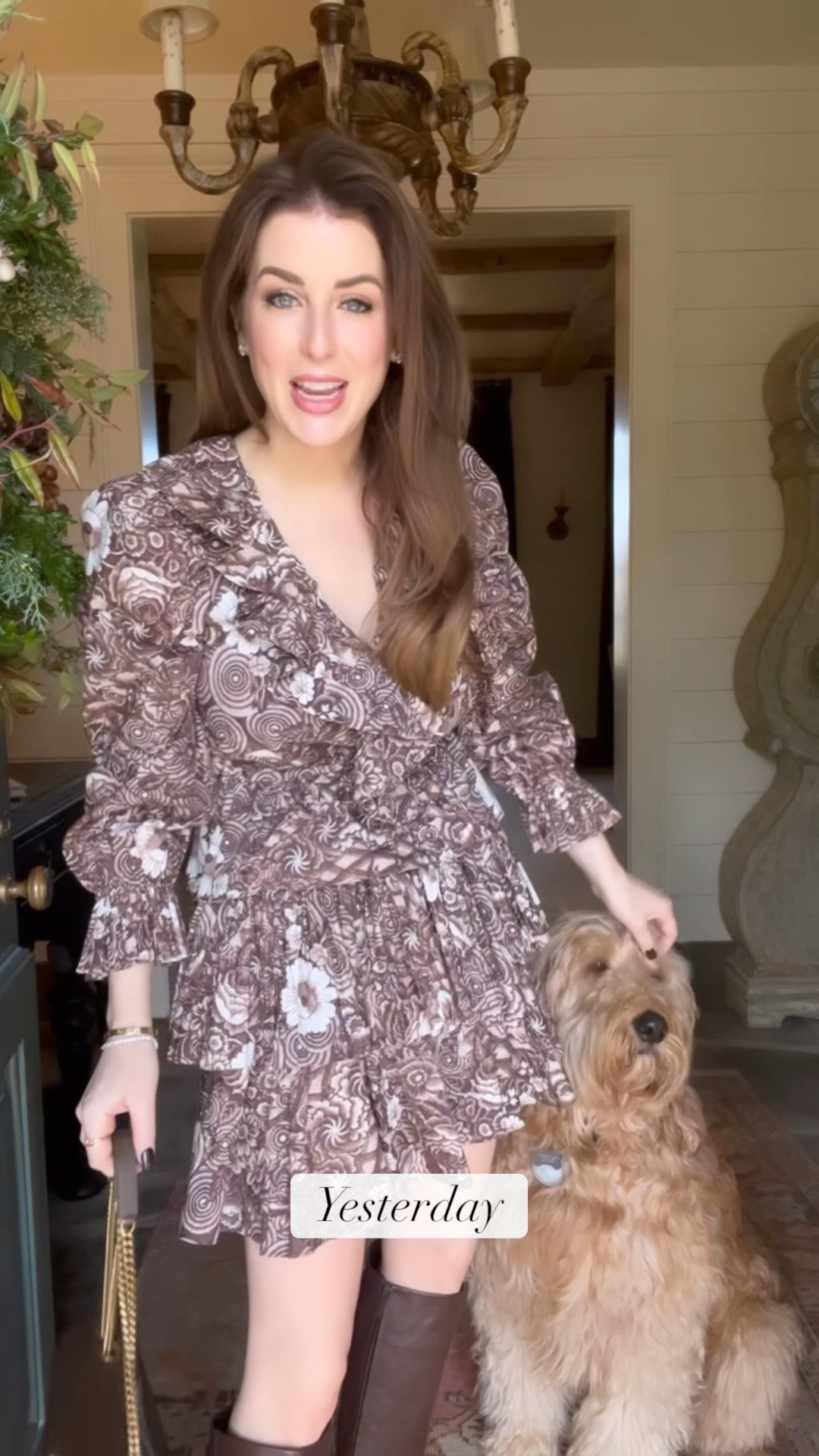 My Thanksgiving dress by Ulla Johnson 🖤 tall brown boots and a ysl bag.

#LTKshoecrush #LTKitbag #LTKstyletip