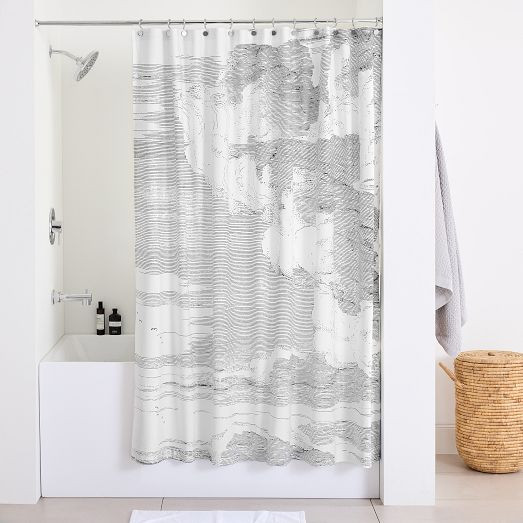 Etched Cloud Shower Curtain | West Elm (US)