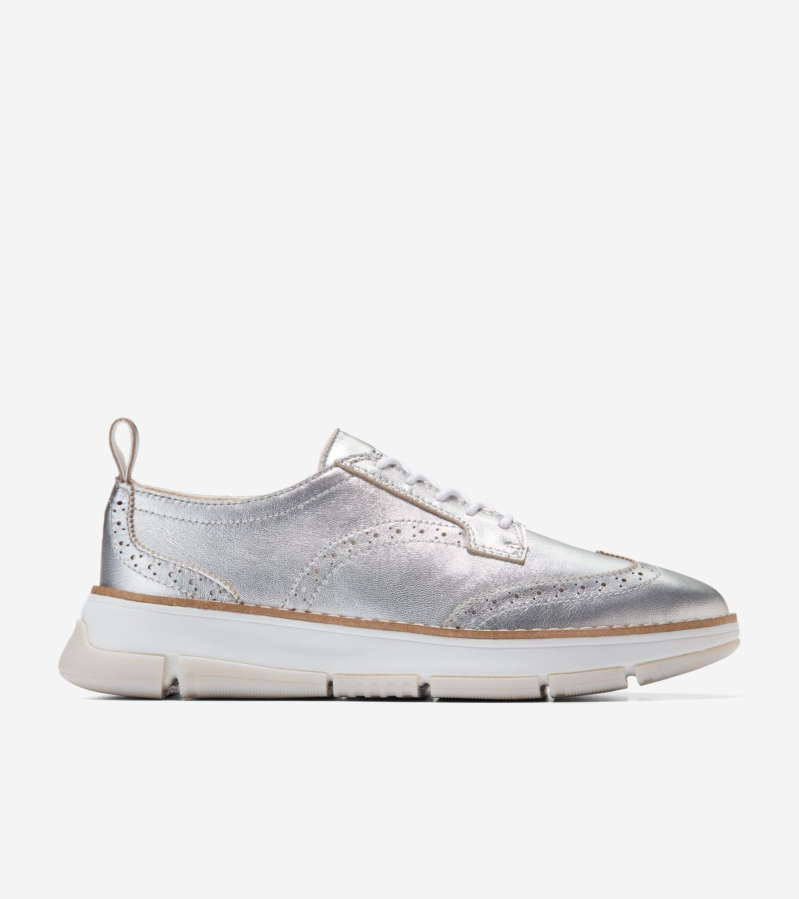 Cole Haan Women's Zerøgrand Rella Wingtip Oxford Shoes - Silver Size 6.5 | Cole Haan (US)