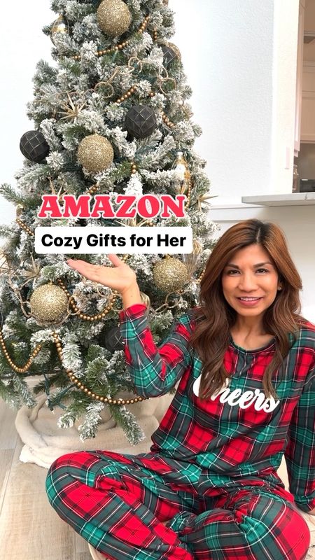 These are some of my favorite cozy Amazon finds, perfect for gifting. 
The pajamas Im wearing is in small runs big size down. It is so soft, washes well, and does not shrink. Under $13z. Slippers fit tts. 
Cozy gifts for her, gift guide, Christmas gifting, white elephant, holiday gift, gift for her. Teacher’s gift, gift for sister ,friend, mom, mother-in-law.
Amazon finds 

#LTKHoliday #LTKGiftGuide #LTKSeasonal