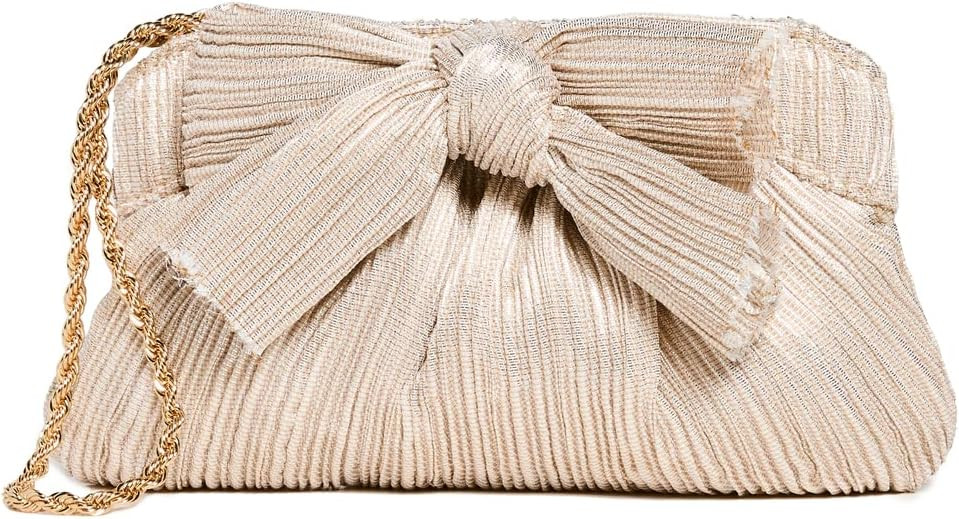 Loeffler Randall Women's Rochelle Mini Pleated Pleated Clutch with Bow | Amazon (US)