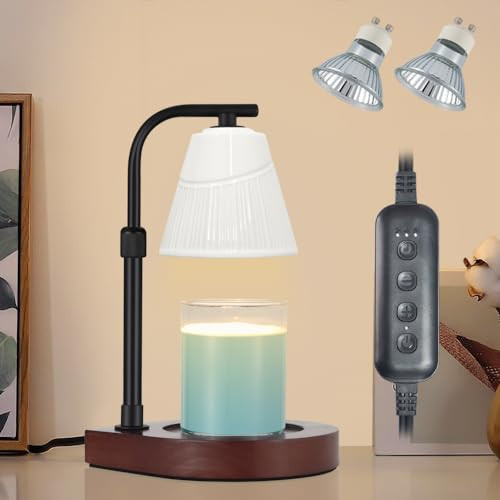nawaza Candle Warmer Lamp,Ceramic Shade Electric Candle Warmer with Timer, Candle Melter for Scented Candles Top-Down Candle Melting,Scented Candleas as Birthdays Gifts for Women Mom Grandma | Amazon (US)