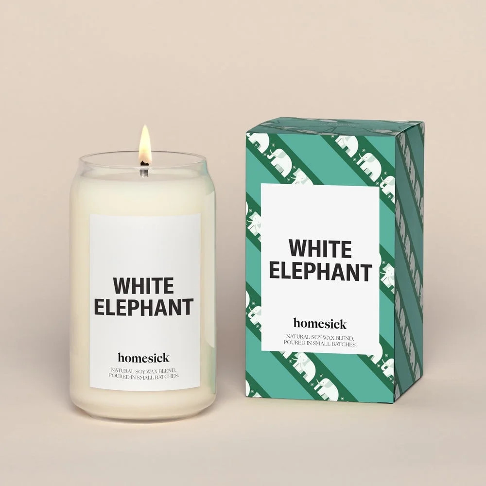 Homesick Premium Scented Candle, White Elephant, 13.75 oz | Walmart (US)