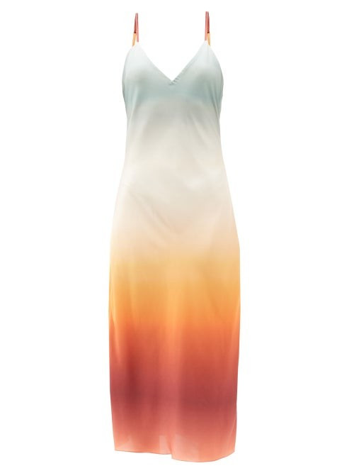 Fe Noel - Bella Spice Gradient-satin Slip Dress - Womens - Multi | Matches (US)