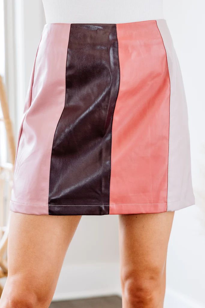 Show Me The Way Pink Colorblock Skirt | The Mint Julep Boutique