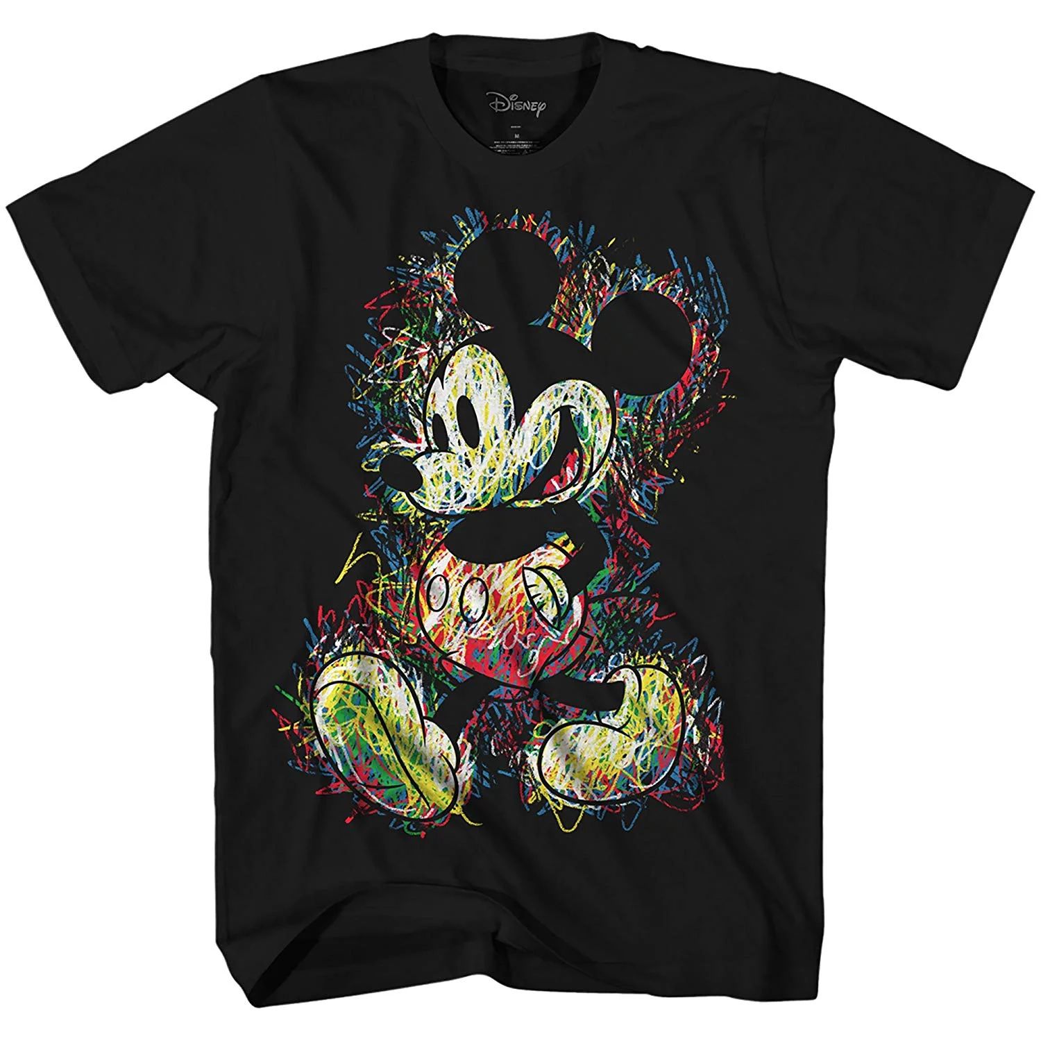 Disney Mickey Mouse Scribbles Disneyland Adult Mens Graphic T-Shirt (Large) | Walmart (US)