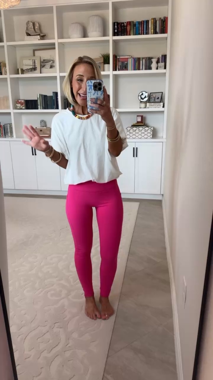 New Leggings - for working out or lounging • Use code: LESLIEEPD for 30% off (valid: 6/7-6/17) * Crewneck Bubble Hem Cropped T Shirt - size Small. 15 colors. Scrunch Butt Lifting Compression Leggings w/ Pockets & No Front Seam - size Small. 5+ colors.

#LTKActive #LTKSeasonal #LTKOver40