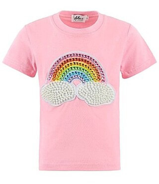 Lola The Boys LittleBig Girls Pearl Patch Rainbow Short Sleeve T-Shirt - 6 | Dillard's