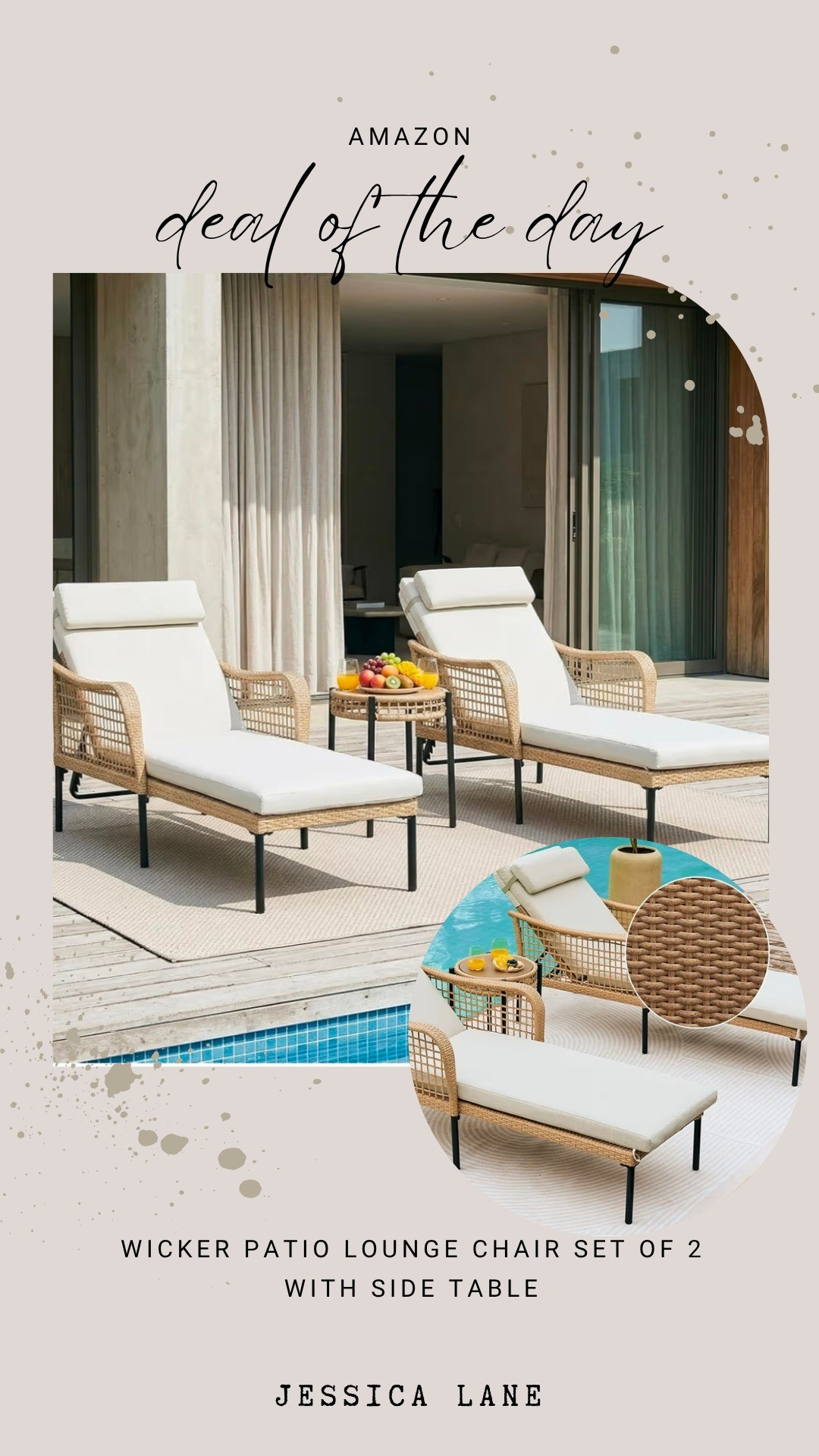 Relax in style with this chic wicker patio lounge set that includes a convenient side table. These loungers are a must-have for any backyard oasis or poolside deck.#patiofurniture #amazonfinds

#LTKSeasonal #LTKSaleAlert #LTKHome