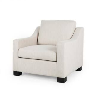 Noble House Damier Contemporary Beige Fabric Upholstered Club Chair 82694 - The Home Depot | The Home Depot
