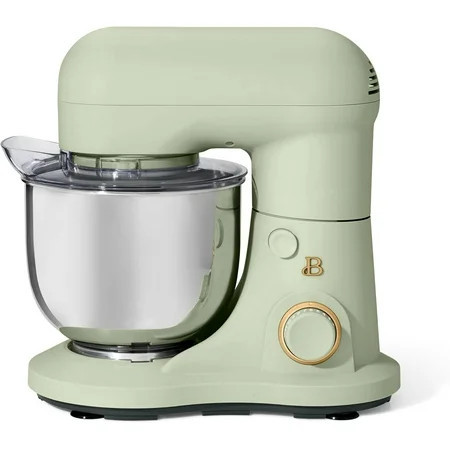 Beautiful 3.5 Qt Stand Mixer, Sage Green with Flat Beater, Dough Hook, Whisk | Walmart (US)