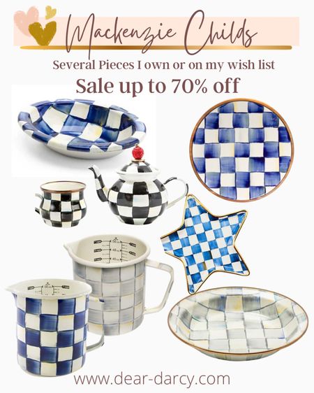 Mackenzie Childs Sale 

Up to 70% off some of my favorites and some on my wish lists💙🤍

I love the checked enamel 

The blue checked is darling for 4th of July



#LTKSaleAlert #LTKHome #LTKStyleTip