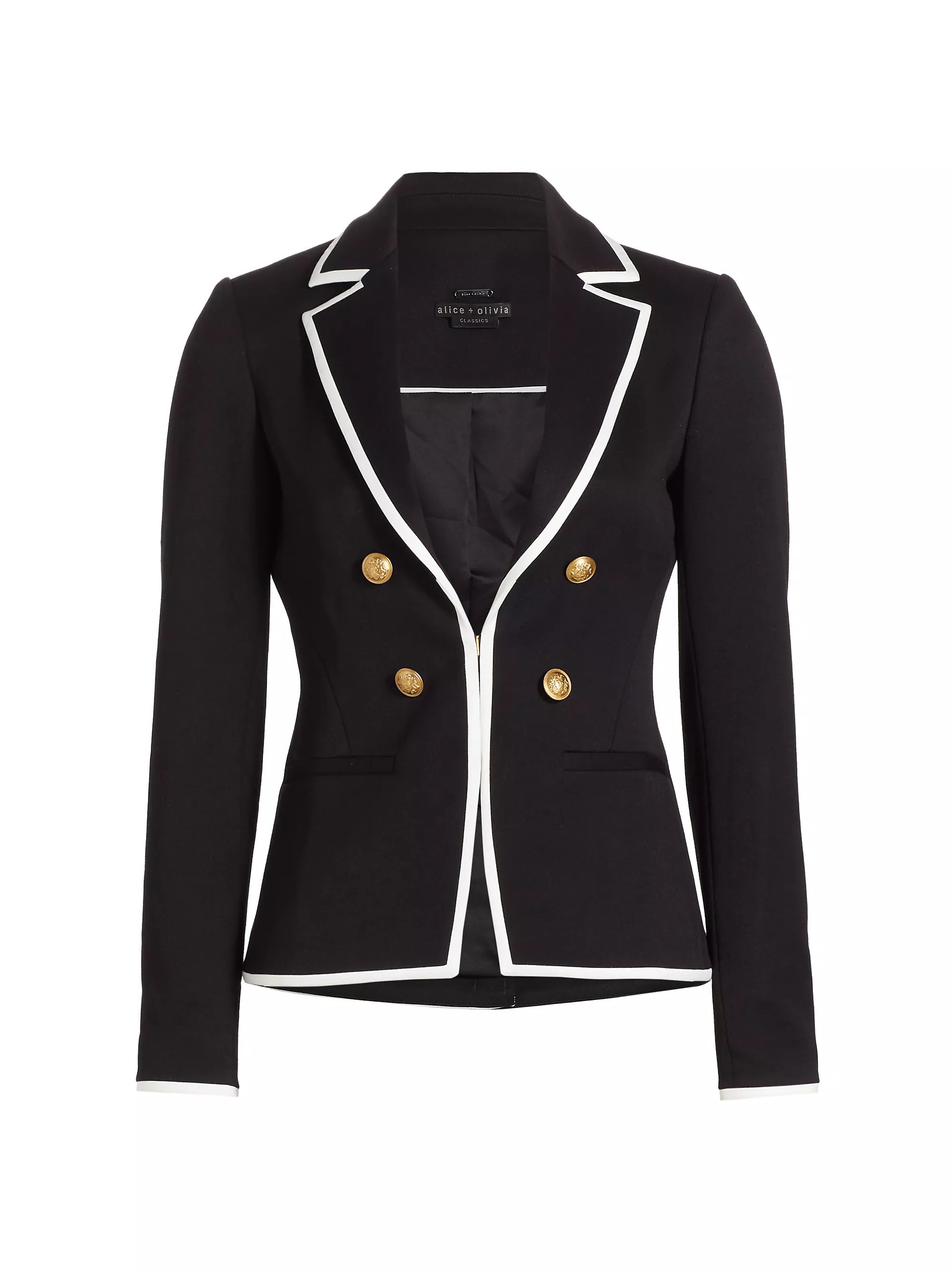 Mya Tipped Double-Breasted Blazer | Saks Fifth Avenue