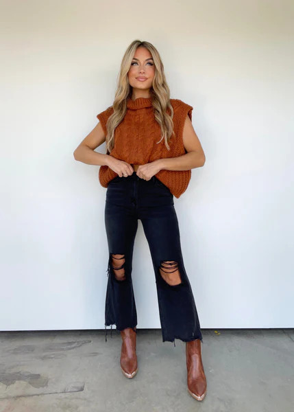 Black Crop Flare Denim | Lane 201 Boutique