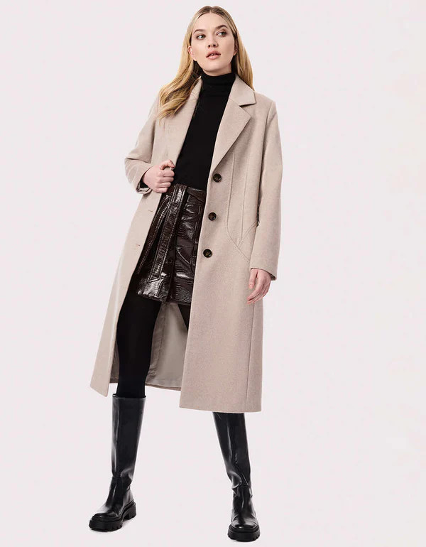 City Chic Long Wool Coat | Bernardo Fashions