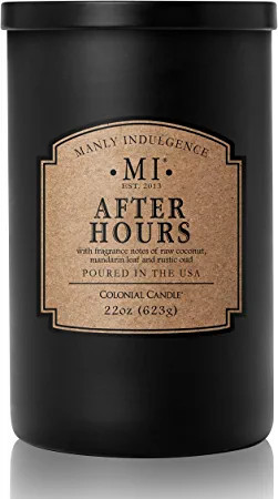 Amazon.com: Manly Indulgence After Hours Jar Candle 22 oz - Coconut, Mandarin Leaf, Citrus, Vanil... | Amazon (US)