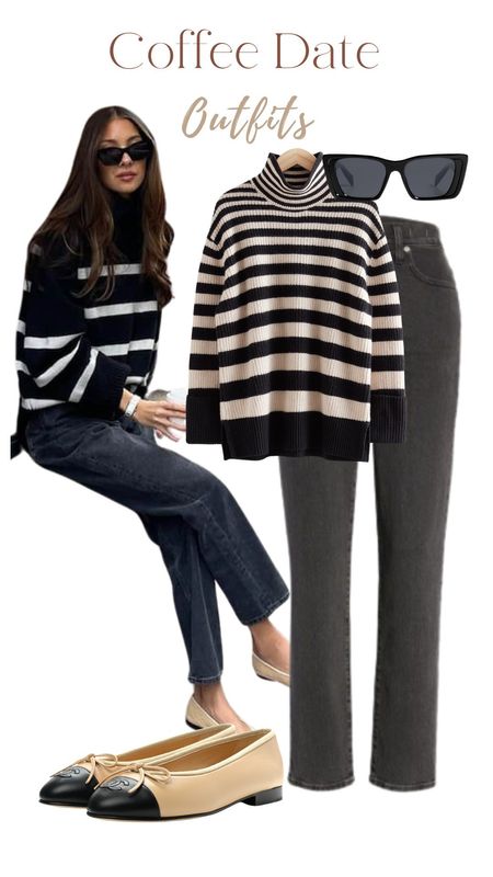 Striped sweater, black jeans, sunglasses, loafers, spring outfit, spring fashion 

#LTKfindsunder50 #LTKstyletip #LTKworkwear
