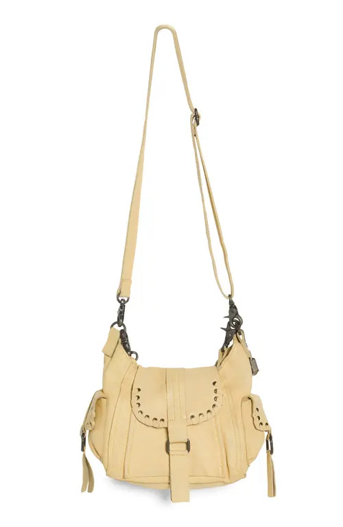 Free People We the Free Baby Leigh Leather Crossbody Bag in Butter Yellow at Nordstrom | Nordstrom
