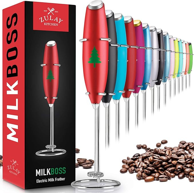 Zulay Original Milk Frother Handheld Foam Maker for Lattes - Whisk Drink Mixer for Coffee, Mini F... | Amazon (US)