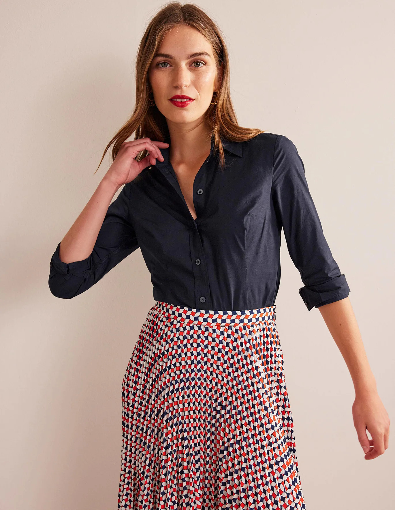 Saskia Stretch Cotton Shirt | Boden UK