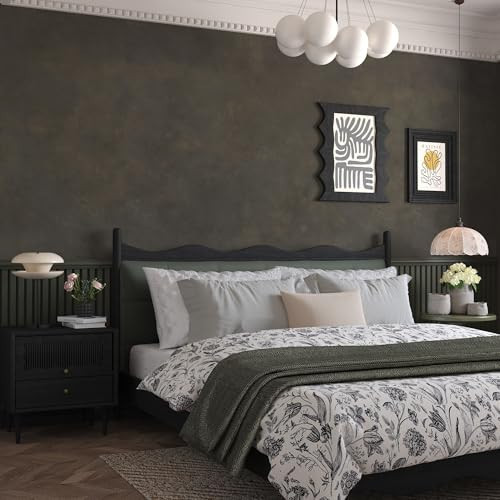 JSEVEM Tan Rusty Concrete Wallpaper Peel and Stick Thick Waterproof Metallic Brown Tan Gray Concrete Contact Paper Vinyl Adhesive Sticker for Bedroom Bathroom Gym Walls 16"×197" | Amazon (US)