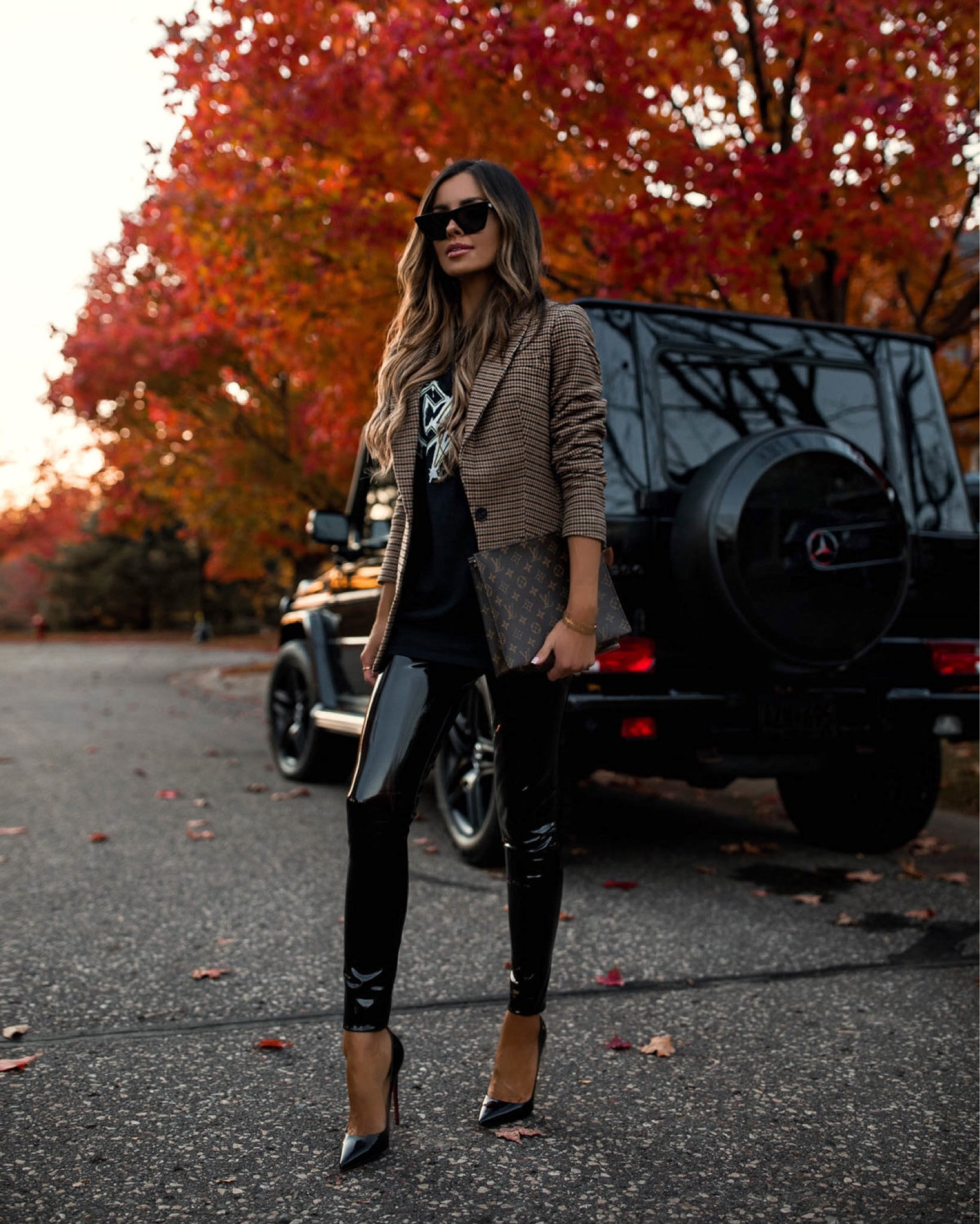 Fall date night outfit / girls night out
Similar plaid blazer
Vintage band tee
Commando patent leather leggings

#LTKunder100 #LTKSeasonal #LTKstyletip