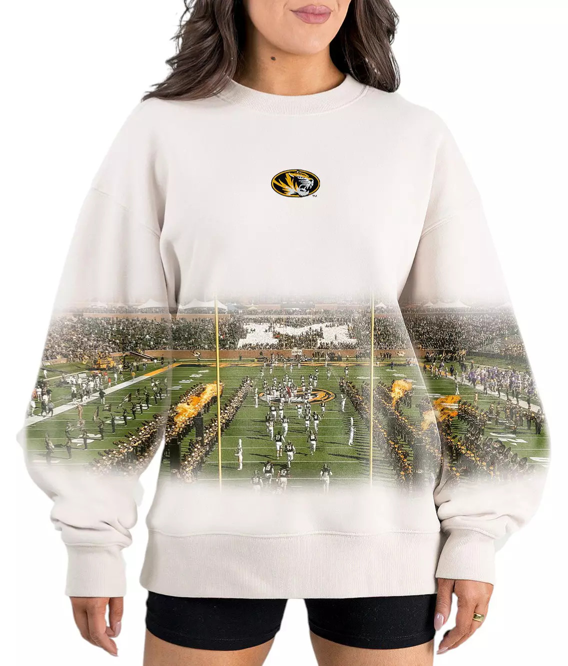 Gameday Couture Women's Missouri Tigers Ivory Power Move Crew Pullover Sweatshirt | DICK'S Sporting Goods