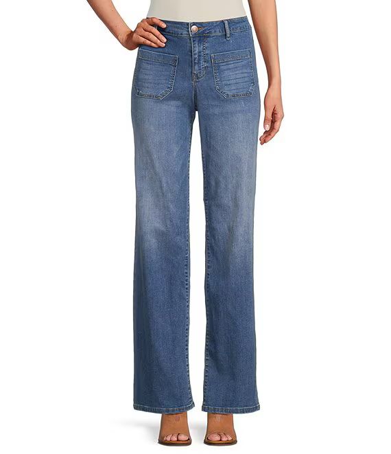 Nurture by Westbound Mid Rise Straight Wide Leg Jeans | Dillard's | Dillard's